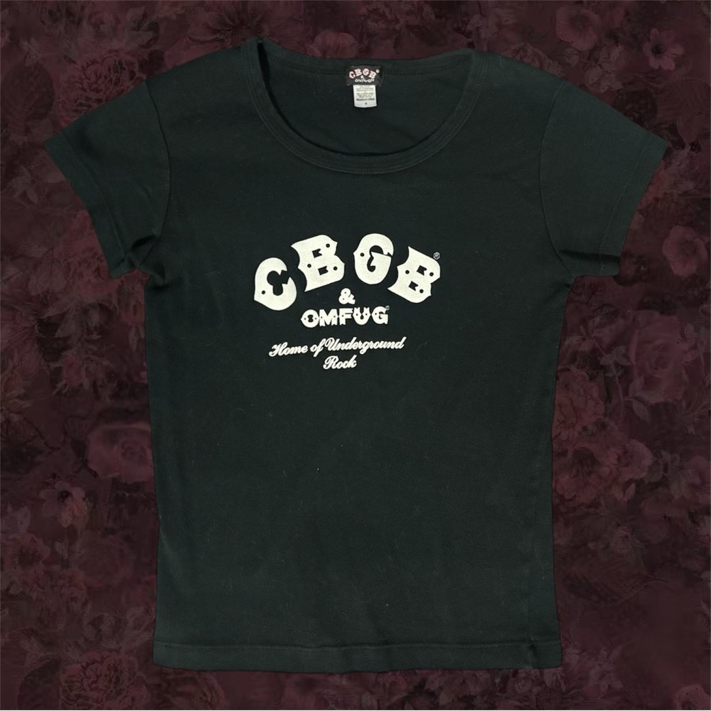 CBGB & OMFUG Black Baby Tee